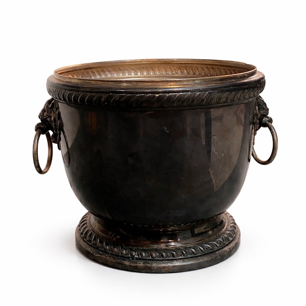 Vintage E.P.C. Poole Silver Ice Bucket